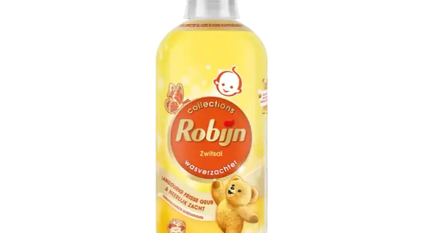 Fles Robijn Zwitsal wasverzachter met langdurig frisse geur en zachtheid. Welke wasverzachter ruikt het langst? Deze!